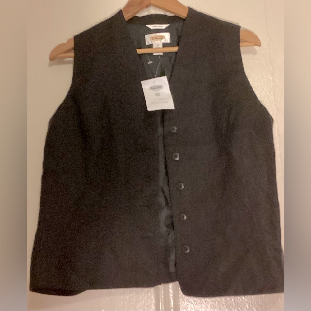 Talbots Irish Linen Vest 10 Petite - Picture 2 of 11